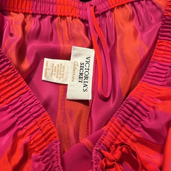 🩷🧡PRICE DROP🩷🧡Vintage Victoria’s Secret🧡🩷 Hot Pink and Orange PJ Set.🩷🧡 - Picture 5 of 8